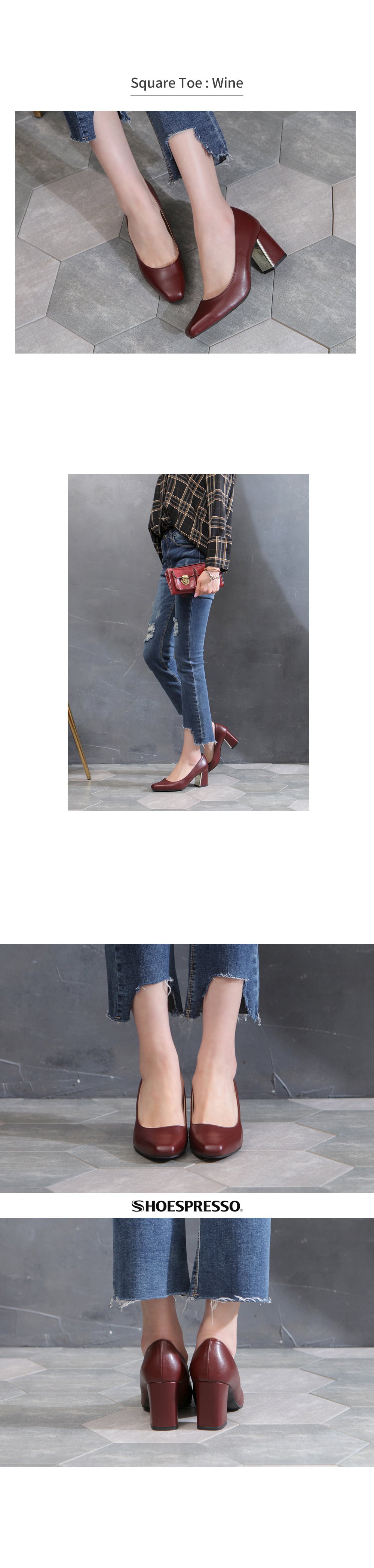 [국내제작/당일출고] 페리아 골드굽 미들힐 펌프스 정장 면접 오피스 하객룩 구두 7cm 5color 상세 이미지 27